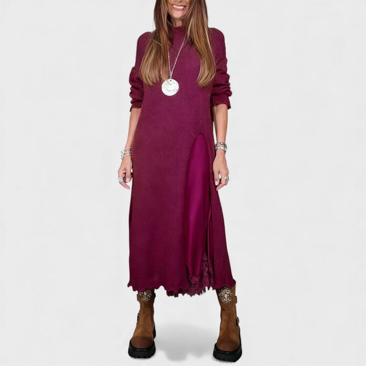 Abalyn - שמלת מידי קז'ואל אופנתית